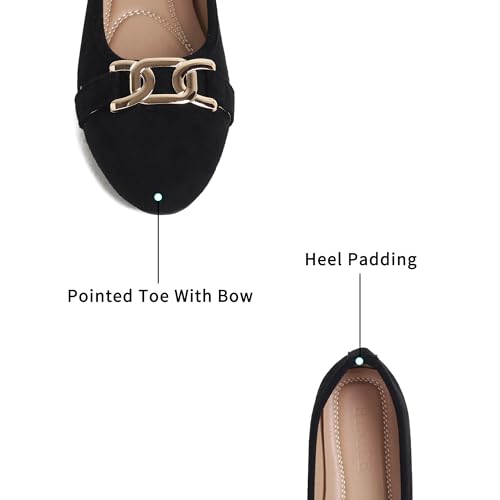Women's Round Toe Flats Comfortable Ballerina Shoes Slip on Work Flats for Women Office Comfor2