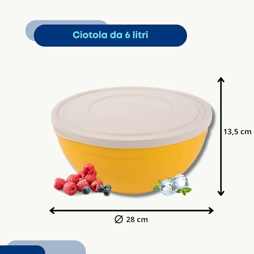 orion group Ciotola per pasta lievitata, ciotola con coperchio, 6 l - immagine 3
