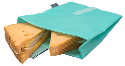 NERTHUS FIH 872 Sandwichbeutel XL, wiederverwendbar, Türkis, umweltfreundlich, anpassbar, leicht zu reinigen und maschinenwaschbar