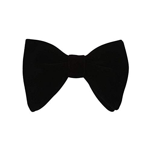Mens Solid Color Velvet Bow Tie Formal Tuxedo Pre-Tied Big Bowtie