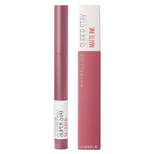 Maybelline New York Superstay Matte Ink Pintalabios 15 Lover + Superstay Ink Crayon Gel Lipstick Color 25 Stay Exceptional – 2 Pintalabios