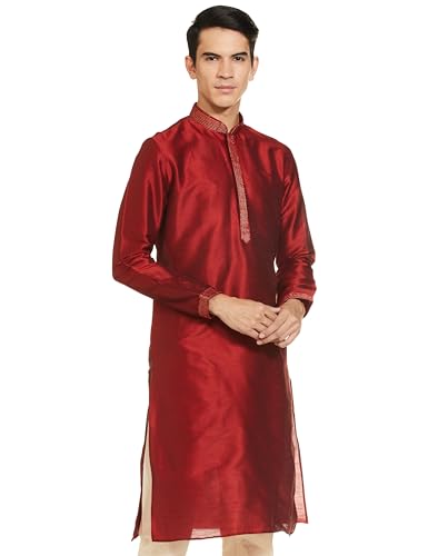 Image of Manthan Art Silk Casual Kurta for Men