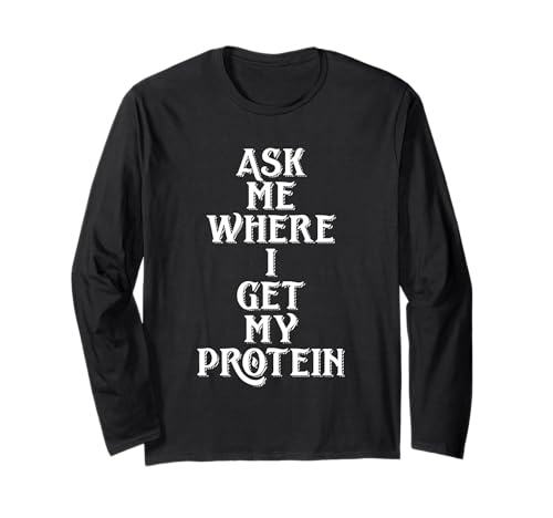 Ask Me Where I Get My Protein Funny Vegetarian & Vegan Joke ����T�V���c