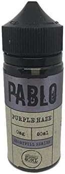 Pablo E-Liquid 80ml 0mg E-Liquid E-Líquido para cigarillo electrónico sabor Sensation sin nicotina Todo sabor (Purple Haze)