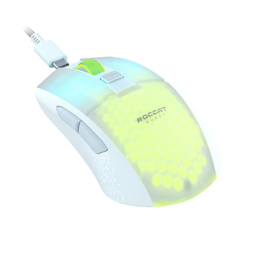 Roccat Burst Pro Air - mouse ottico da gioco RGB wireless professionale, simmetrico e ultraleggero con sensore ottico Owl-Eye a 19.000 DPI, switch ottici, Titan Wheel, peso di 81grammi, bianco - Mouse gaming - Immagine 6
