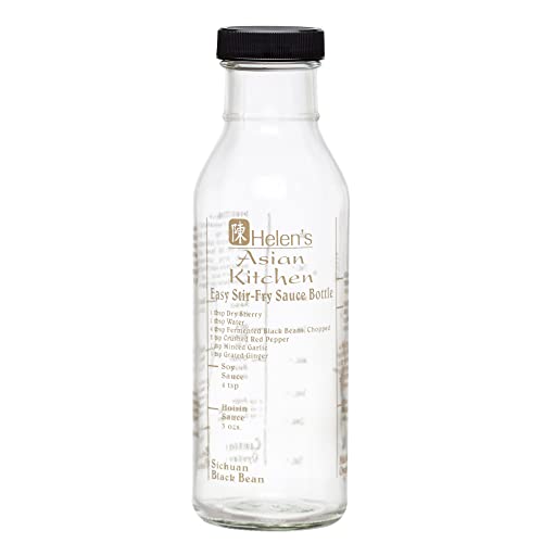 Helen's Asian Kitchen Kolder Stir-Fry Sauce Bottle, Glass, 13-Ounce, Designed by Helen Chen, Clear