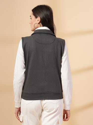 Image of UZARUS Women's Half Sleeves Cotton Fleece Premium Jacket