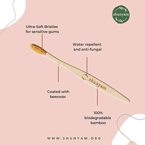Image of Shunyam Sustainable Dental Kit with Bamboo Toothbrush, Bamboo Tongue Cleaner & 30 Toothpaste Tablets in Travel Tin | Plastic-Free, Zero Waste | Includes Travel Pouch for Easy Daily & Travel Use