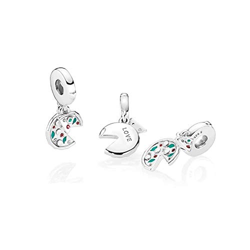 Pizza Dangle Charm Compatible with Pandora Charms Bracelets Cubic Zirconia2