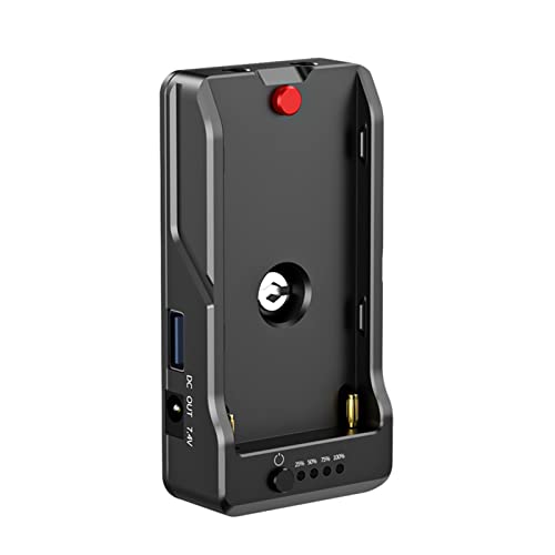 Adaptador de batería NP-F550 F750 F970 con salida CC 7,4V y puerto Tipo C