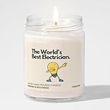 Electrician Gifts - Luxury Soy Wax Candle - Vanilla, Jasmine, Sugared Almond - Makester - Image 2