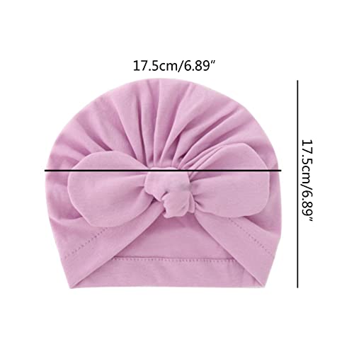 Baby Bowknot Large Bow Turban Hat for Newborn Boys Girl 0-12M Soft Breathable Headdress Photo Hat,Cotton3