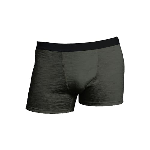 Arms of Andes AoA | Men's Royal Alpaca Boxer Briefs: Soft Wicking & Quick Drying Eco Underwear | Green XL