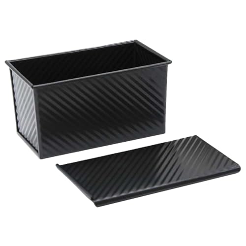 KICHOUSE Non Stick Carbon Steel Toast Mold with Lid Loaf Pan for Baking Delicious Bread for Home Baking and Oven Use