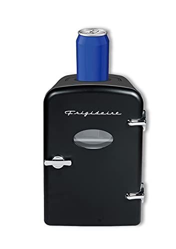 Frigidaire-EFMIS171-BLACK-61-Retro-Mini-Portable-Personal-FridgeCooler-for-Home-Office-or-Dorm-with-Active-Cooling-Can-Holder-on-Top-Black-standard Frigidaire EFMIS171 BLACK 61 Retro Mini Portable Personal FridgeCooler for Home Office or Dorm with Active Cooling Can Holder on Top Black standard