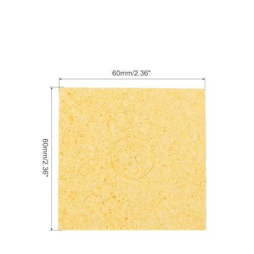 Image of MECCANIXITY 15PCS Soldering Sponge 60 x 60mm Square with Holes Deep Cleaning Pad Welding Tip Iron Replacement for Cleaning Soldering Iron 3mm Natural Thickness 14mm Water Absorption Thickness