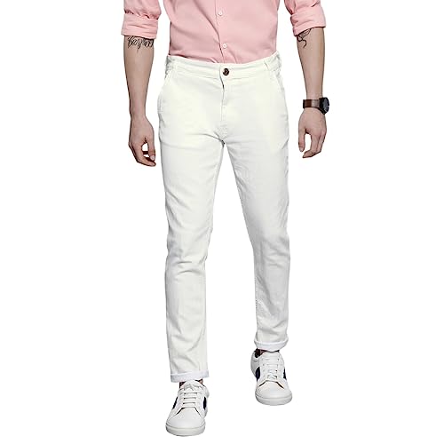 Image of The Indian Garage Co Men Slim Fit Solid Mid-Rise Stretchable Jeans