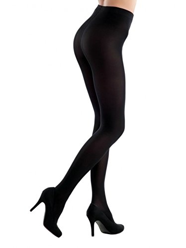Image of Conte Women's Warm Thick Full Length Black Winter Tights 220 Denier - Triumf