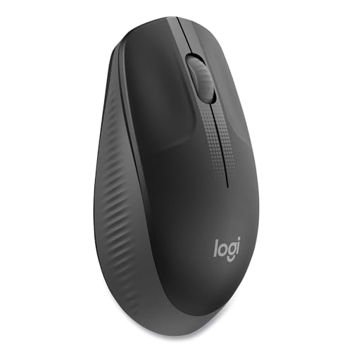 Logitech Mouse wireless M190, design a curva ambidestra, batteria da 18 mesi con modalità di risparmio energetico, controllo preciso del cursore e scorrimento, ampia rotella di scorrimento,