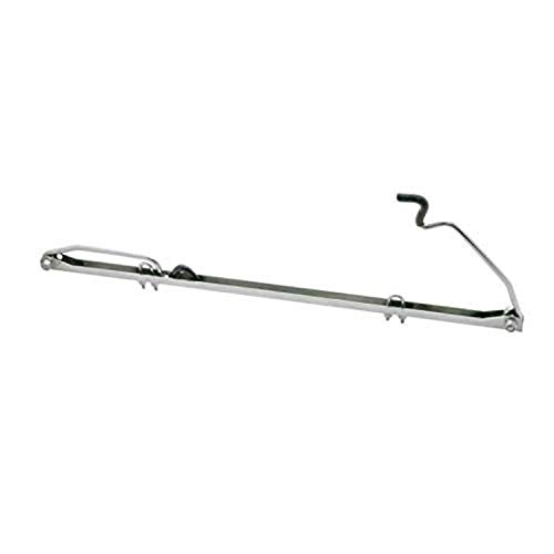 United Pacific A6248 Polished Stainless Steel Black Hood Prop Kit for 1928-1934 Ford Car/Truck, Side Opening Hood, Mounting Hardware Included – One Unit