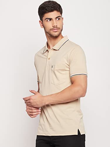 Image of UNIBERRY Men's Cotton Half Sleeves Solid Polo Neck T-shirt-MT4-BG 4XL