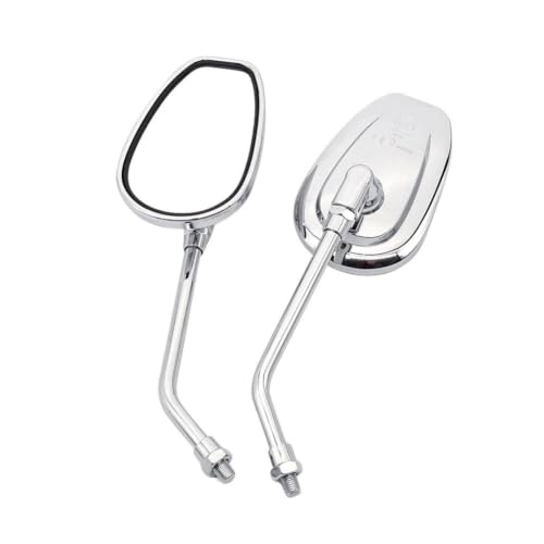 Rétroviseurs moto chromés 10mm grand angle pour Suzuki GN et BWS