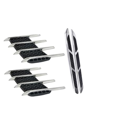 GALPADA Decorative Vent 2 Pairs Car Air Inlet Stickers Abs Car Hood Paste Strong Electroplating Process Fashion and Attractive