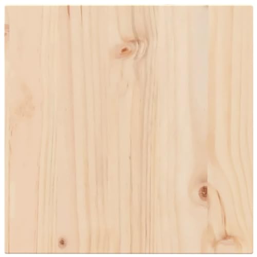 vidaXL Tablero de Mesa Cuadrado Madera Maciza de Pino 50x50x2,5 cm, Superficie de Mesa, Tablero de Mesa de Madera, Tablero de Mesa Auxiliar