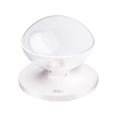 調節可能食器台 ペット用 猫 犬 フードボウル 給食器0度/20度 調節可能 傾斜 小型犬 水飲みボウル 頸椎保護 エサ入れ ペットグッズ 透明 餌皿 餌 エサ皿 無地 かわいい ホワイト