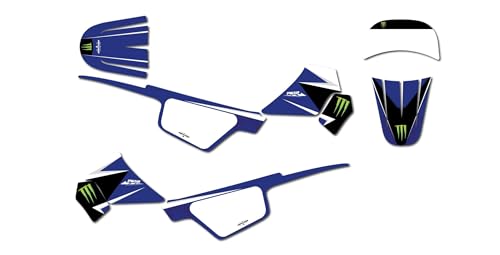 KIT DECO MOTO CROSS ADAPTABLE PW 50 REPLICA BLEU