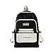 Männliche weibliche Studenten Rucksack Outdoor Schultasche Freizeit Campus Rucksack Notebook Tasche Maus Mini Rucksack Geldbörse, Schwarz , One size