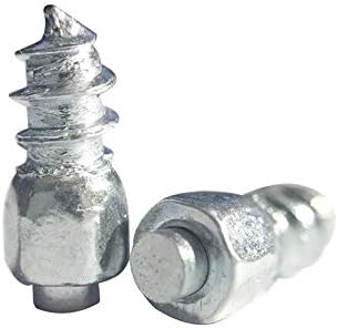 Marrkey 9mm Tires Studs Screw Ice Snow Carbide Spikes Wheel Tyres Studs for Bicycle Bike Fat Bikes and Running Shoes Boots with Installation Key - Pack of 100