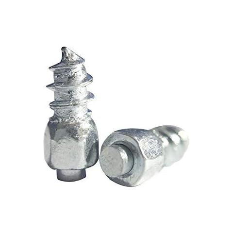 Marrkey 9mm Tires Studs Screw Ice Snow Carbide Spikes Wheel Tyres Studs for Bicycle Bike Fat Bikes and Running Shoes Boots with Installation Key - Pack of 100 Cover