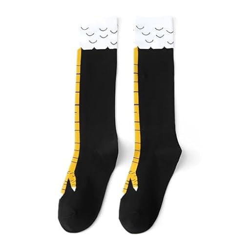 AOEVUIR 1 par de calcetines en los muslos de pollo Novedad loca Acción de Gracias Turquía Pies de animales Garras altas Calcetines para mujer | Ya disponible en tu tienda friki favorita! En mundofriki.es!