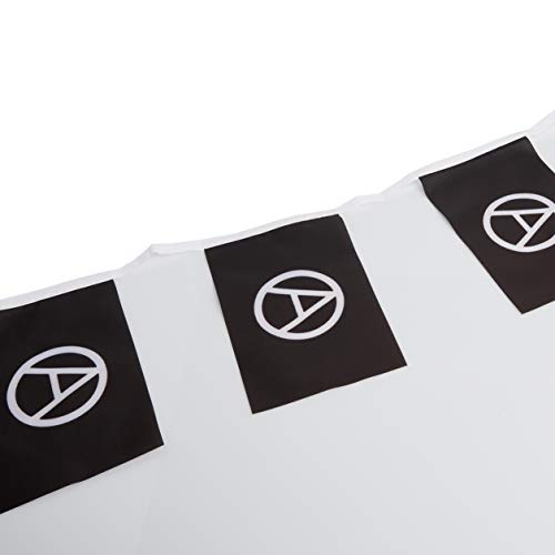 Image of AZ FLAG Anarchy 6 meters BUNTING Flag 20 flags 9'' x 6'' - Arnachism Movement STRING flags 15 x 21 cm
