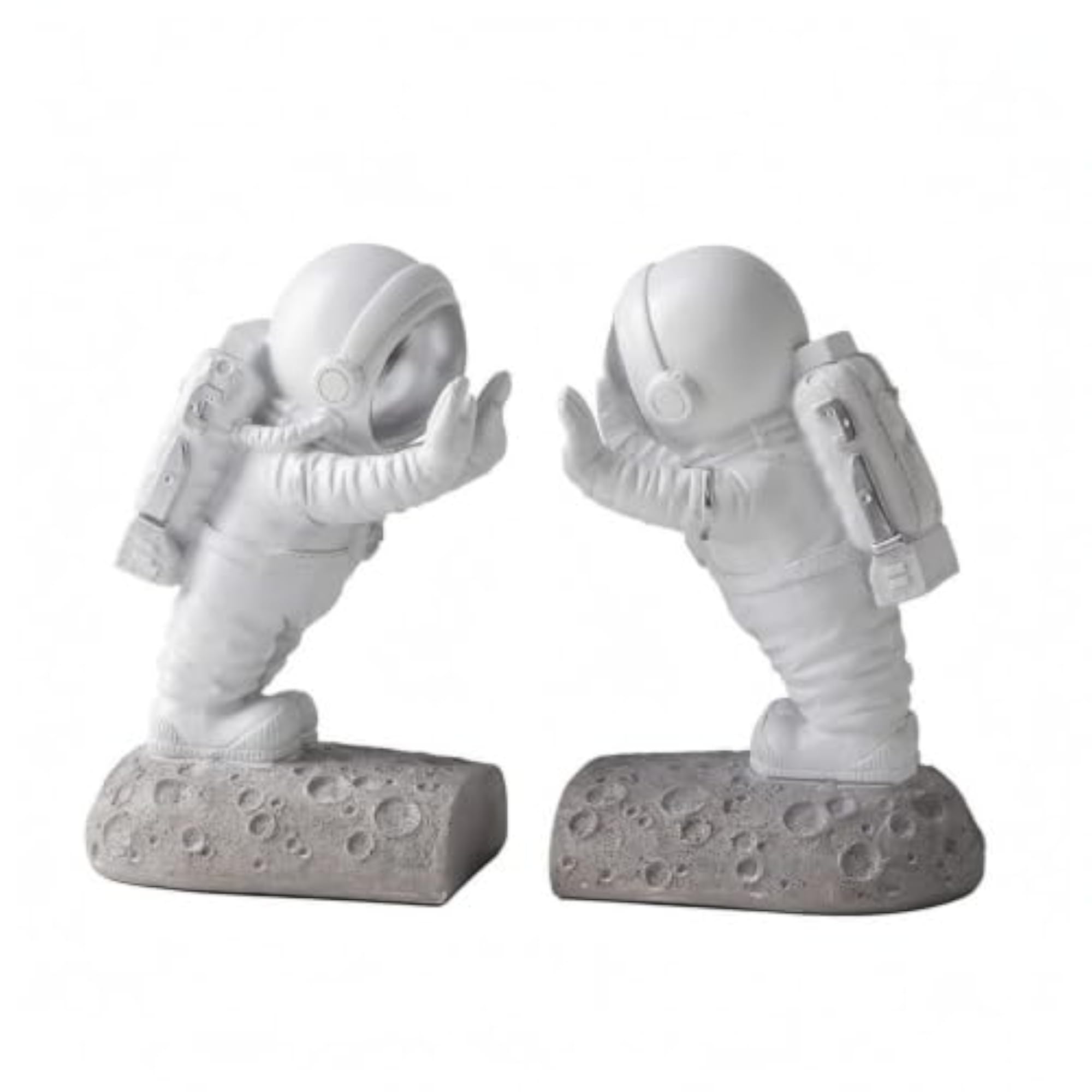 Modern Resin Bookends Stylish Sculpted Bookends Freestanding
