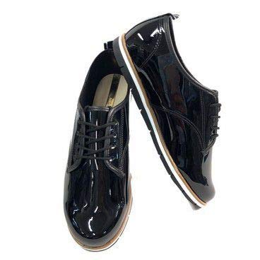 TÊNIS MOLECA VERNIZ PRETO E ROSA FEMININO