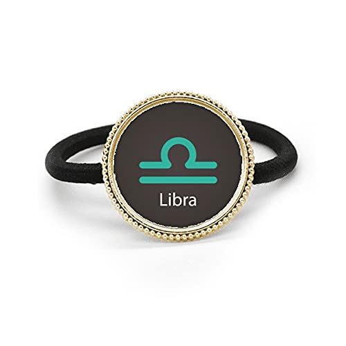 Coletero de Libra en plata metalizada con goma elástica para el pelo de horóscopo