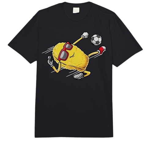 Soccer Player Chicken Nugget Playing Soccer Girls Boys Comfort Colors Adult Heavyweight T-Shirt