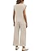 Sampeel 2 Piece Set for Women 2026 Summer Cruise Spring Outfits Beach Vacation Lounge Sets Matching Sets Fashion Clothing Travel Comfiest Airport Beige L