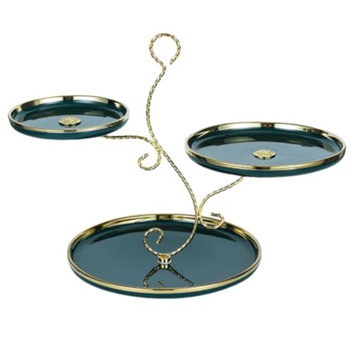 Biizhe ケーキスタンド・アフタヌーンティースタンド・セラミック製品・北欧風・ツリー型・軽い・おしゃれ・パーティー・結婚式・誕生日会・お茶会・贈り物・ケーキスタンド 3 段・ケーキ台・お菓子皿・セラミック製・お菓子・果物収納・アフタヌー・組み立て式・手