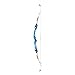 Sanlida Archery Miracle X10 ILF Competition Target Recurve Bow Kit with Light Blue ILF Riser/Bolt Adjustment System (68