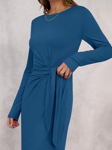 Image of ANRABESS Women's Fall Long Sleeve Casual Maxi Dress