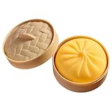 Bun Bao - Giocattolo sensoriale con palla di pasta pressante, per piroscafo per adulti e bambini, colore: giallo (B)