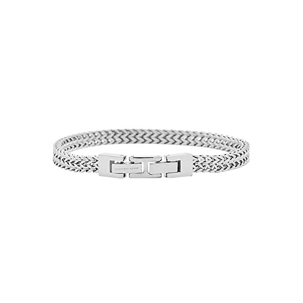 Geoffrey-Beene-Mens-Stainless-Steel-Double-Franco-Chain-Bracelet-with-Extension Geoffrey Beene Men’s Stainless Steel Double Franco Chain Bracelet with Extension (Silver, 8.5")
