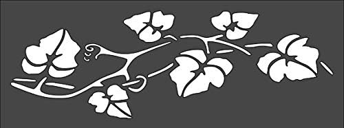 Leaf Vine Stencil Reusable Sturdy Flexible Clear Plastic 1-3x8 in Arts and Crafts Material Scrapbooking for Airbrush Painting Drawing
