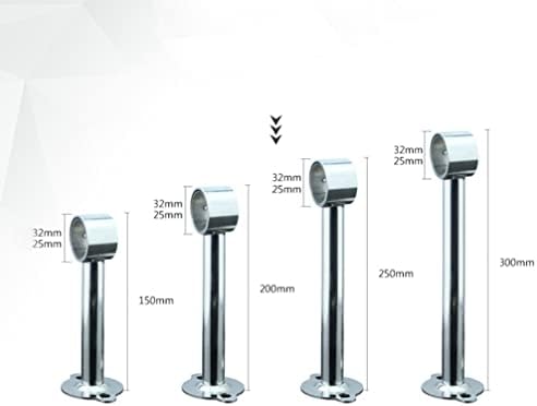 BESPORTBLE Stainless Steel Curtain Rod Ceiling- Mount Bracket Curtain Rod Holders Pipe Flange Socket Closet Pole End Supports Socket for Curtain Rod