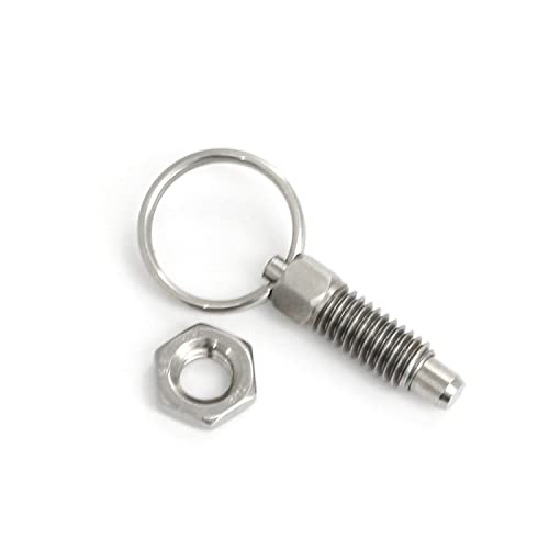 heyous 2pcs Spring Plunger with Pull Ring, M8 Non-Locking Stubby Hand-Retractable Index Plunger