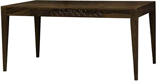 Image of SHRI MINTU'S ART Solid Sheesham Wood Dining Table 6 Seater | Six Seater Dinning Table with 6 Chairs for Home | Dining Room Sets for Kitchen & Restaurants | Chairs with Cushion | Rosewood, Walnut