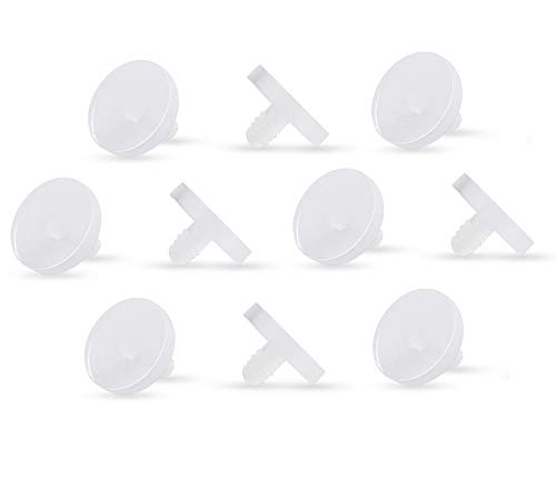 Pierced Owl Set of 10 Clear Acrylic 4mm Dermal Anchor Retainer Tops, Metal Free, Allergy Free